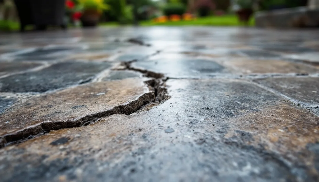 Stamped Concrete Porch Flooring in Asheville