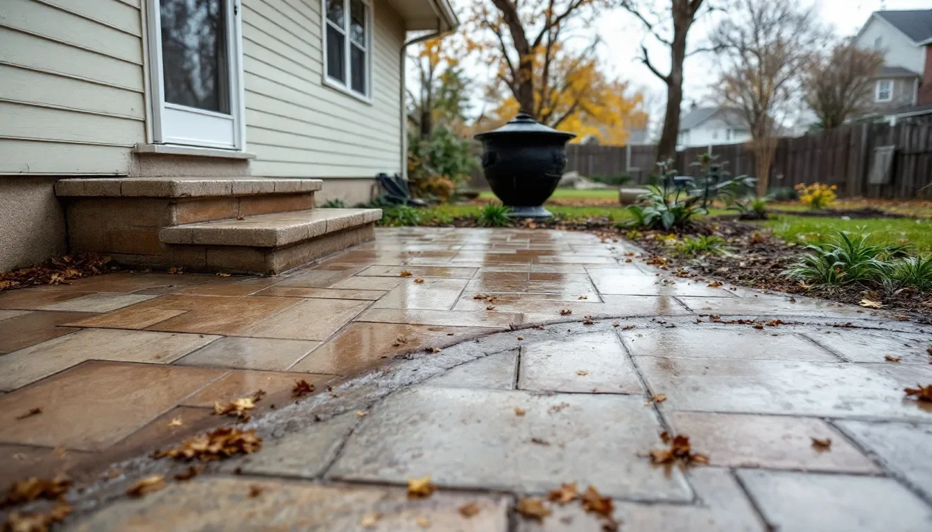 Stamped Concrete Restaurant Floor in Asheville