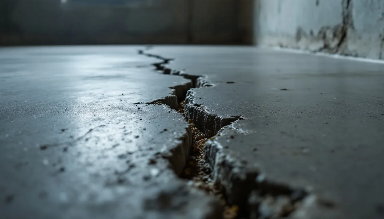 Stamped Concrete Basement Floor in Asheville